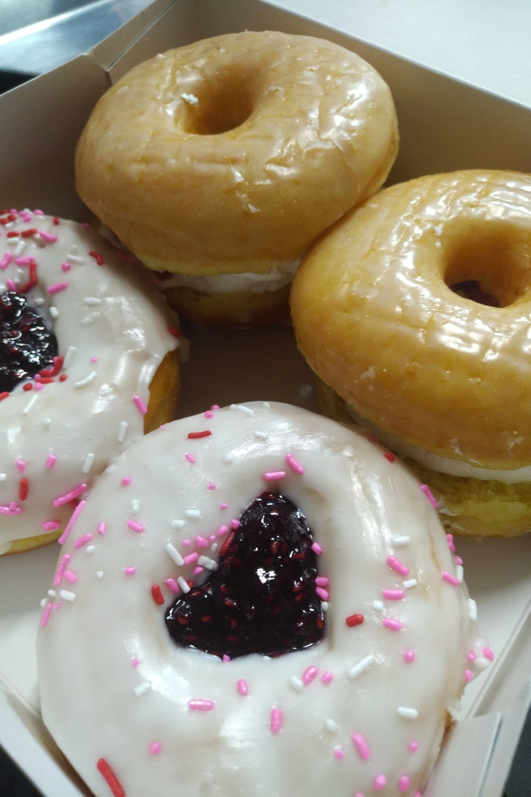 Valentines Day doughnuts from Donut Friend at Vegan Lot!